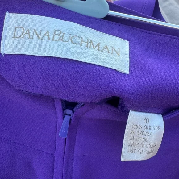 Vintage Purple A-Line Skirt with Shorts Skort 
Mini skirt with buckle 100% Silk - Picture 5 of 5